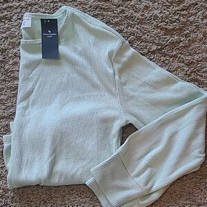 Abercrombie Kids Light Green Ribbed Sweater